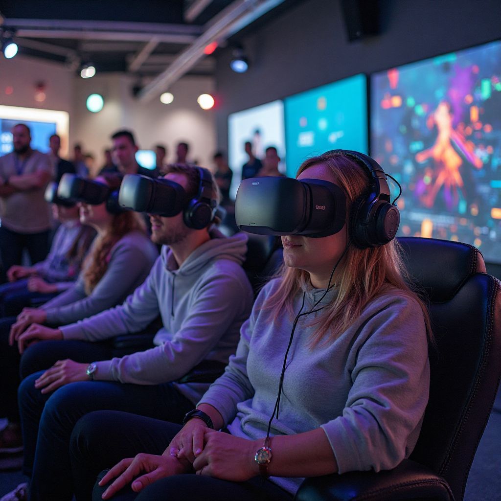 VR gaming demonstration area