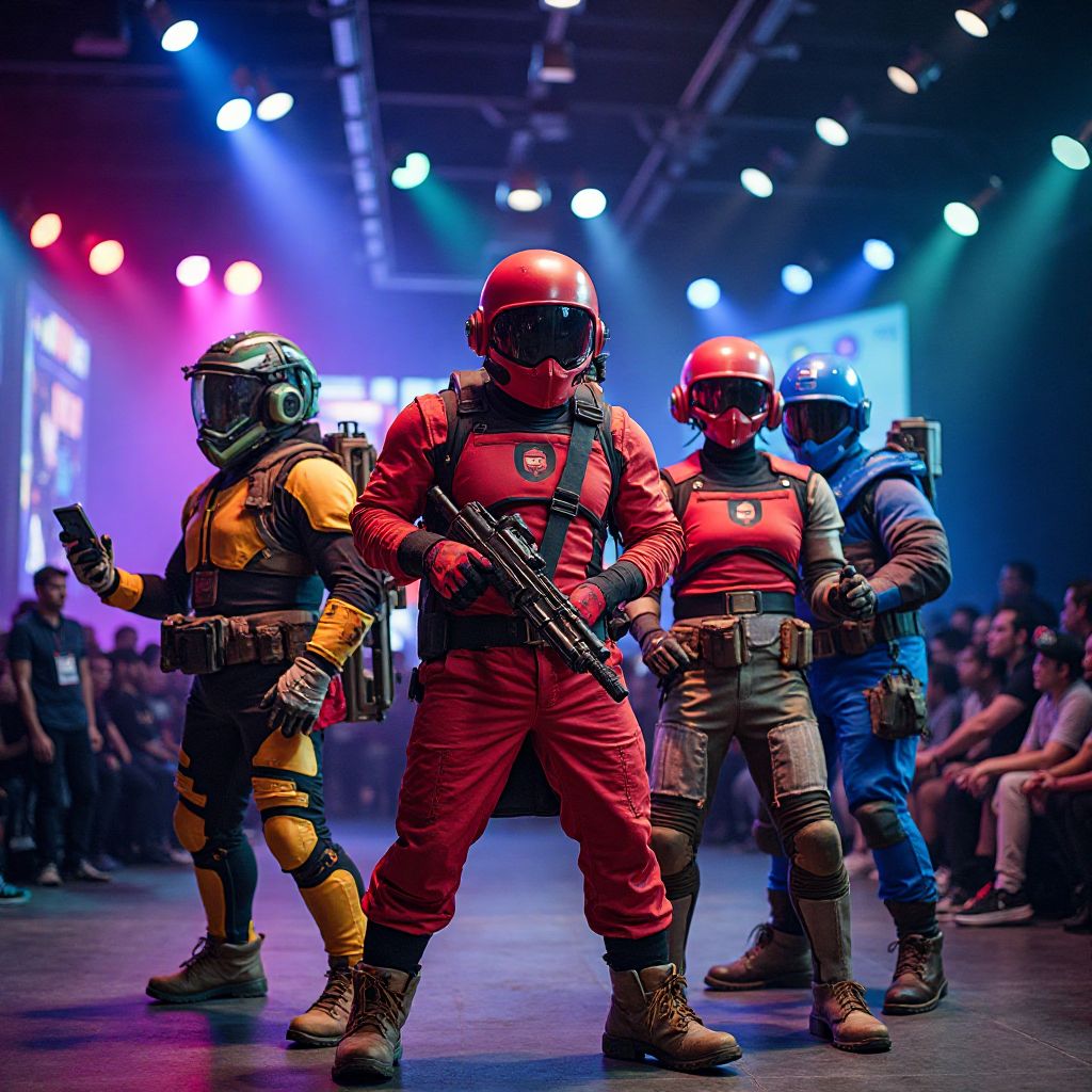 Cosplay competition participants